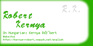robert kernya business card